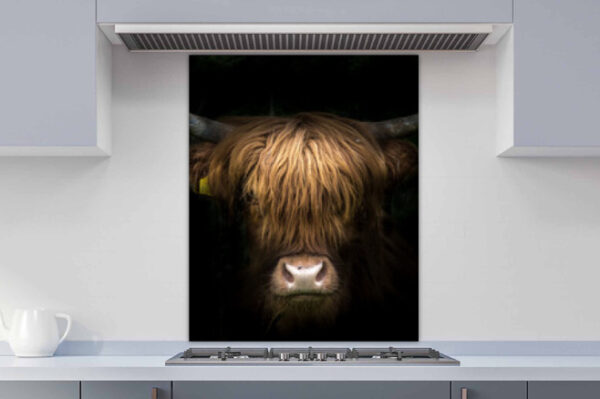 Highland Cow Glass Printed Splashback 600mm x 750mm - Image 3